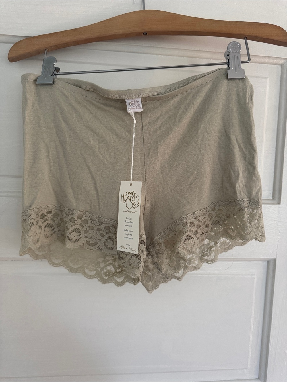Only Hearts Lace-Trim Sleep Shorts in Desert - Large - NWT - must READ